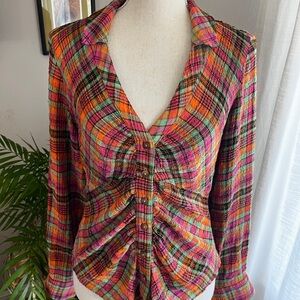 Pilcro Colorful Plaid women’s blouse S